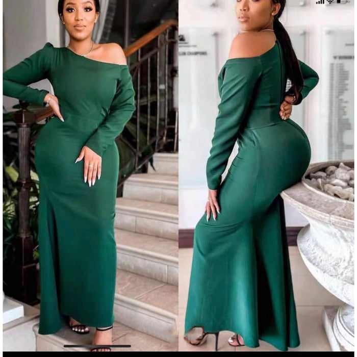 Cold Shoulder Long Sleeve Bodycon Dress