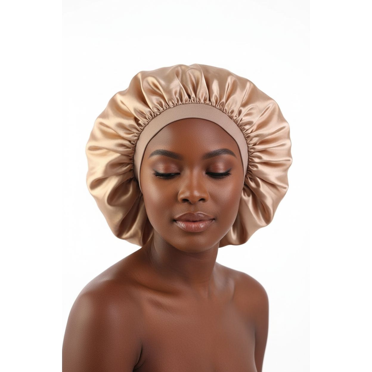 Satin Hair Bonnet Bed Hat Head Cover