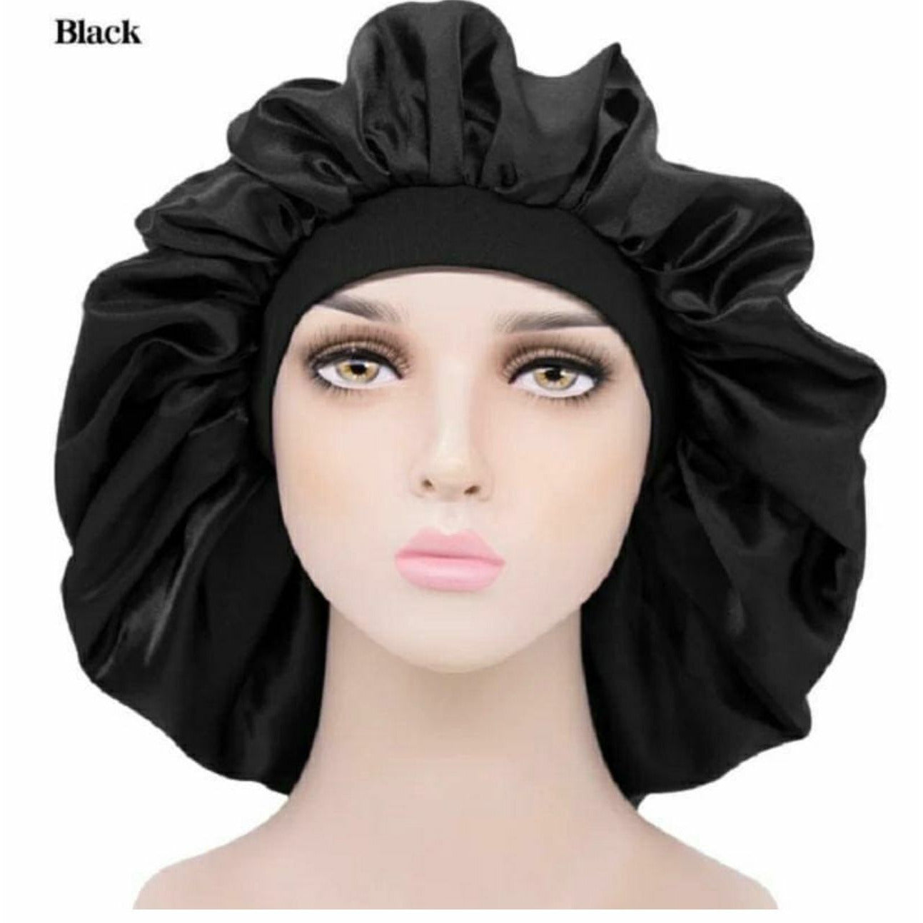 Satin Hair Bonnet Bed Hat Head Cover