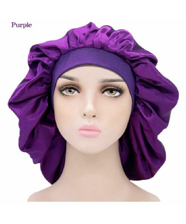 Satin Hair Bonnet Bed Hat Head Cover