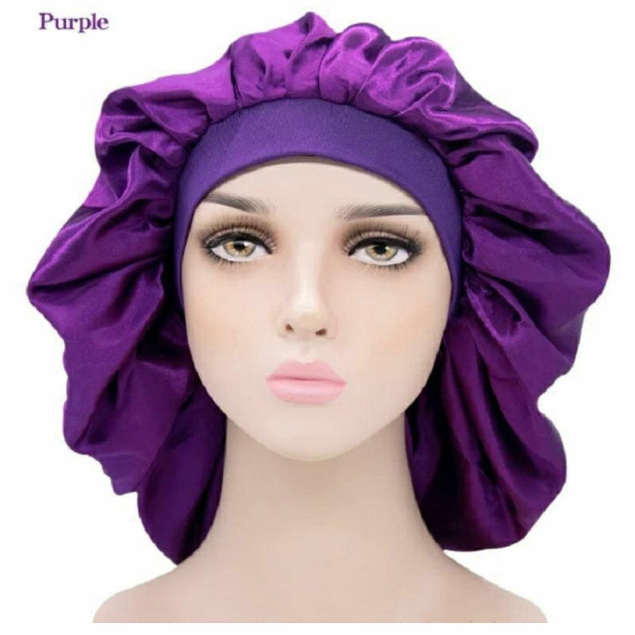 Satin Hair Bonnet Bed Hat Head Cover