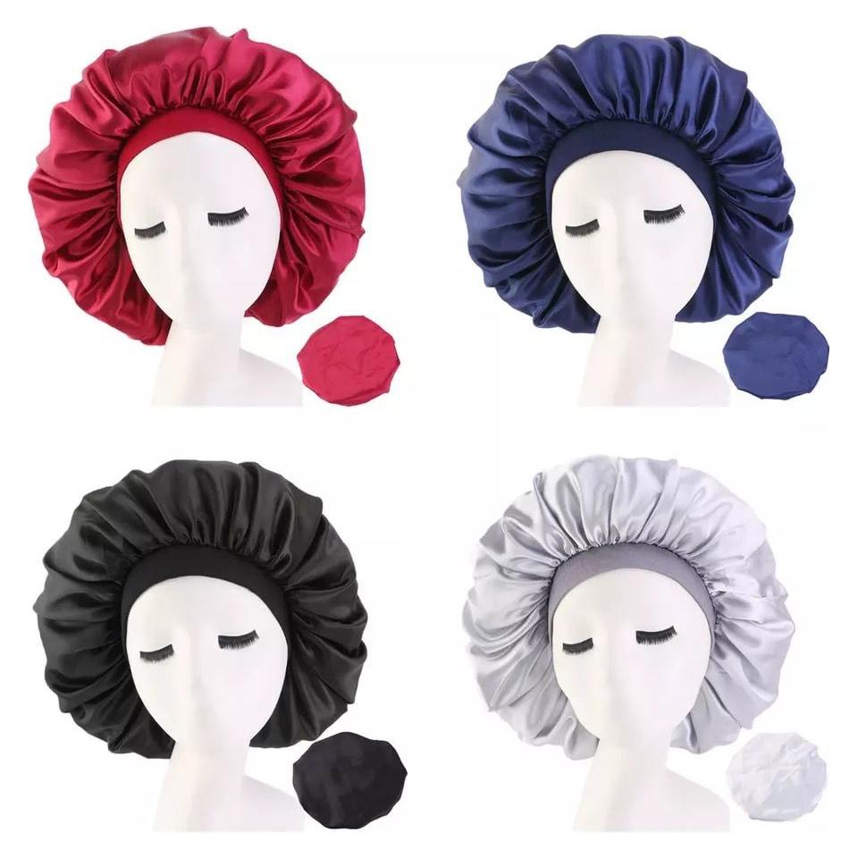 Satin Hair Bonnet Bed Hat Head Cover