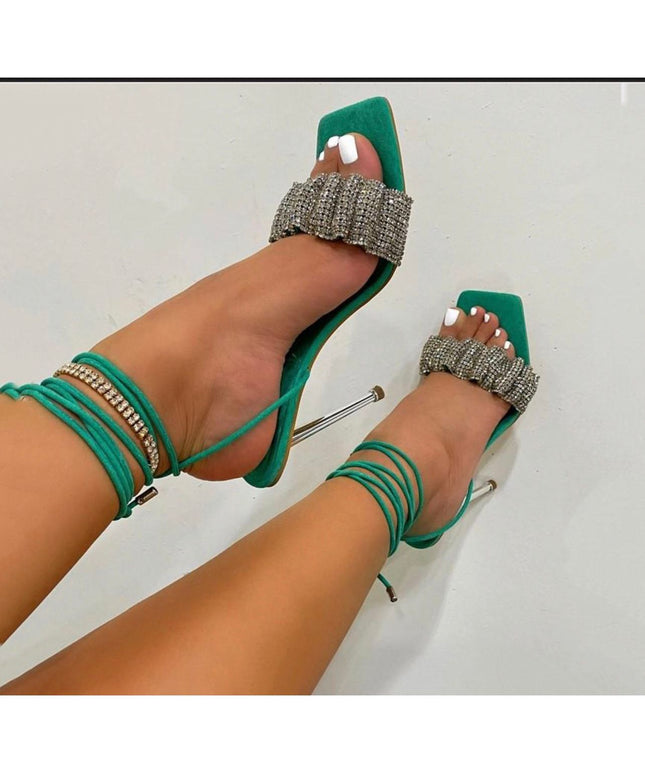 Open Toe Ankle Buckle Strap Shoes