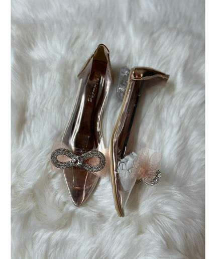 Diamond Bow PVC Pointed Shoe