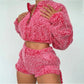 Fuzzy Short Sleepwear Set