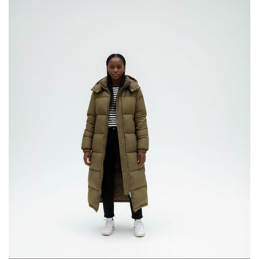 Hooded Long Puffer Jacket