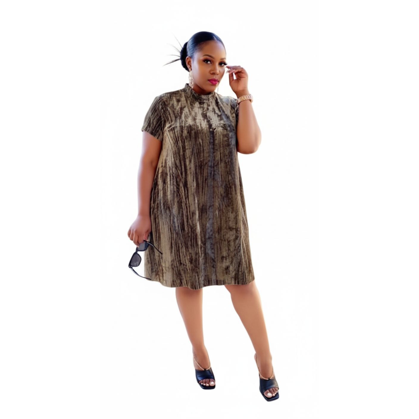 Short Sleeve Round Neck Vintage Summer Dress