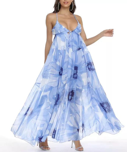 Floral Sleeveless Printed Dress