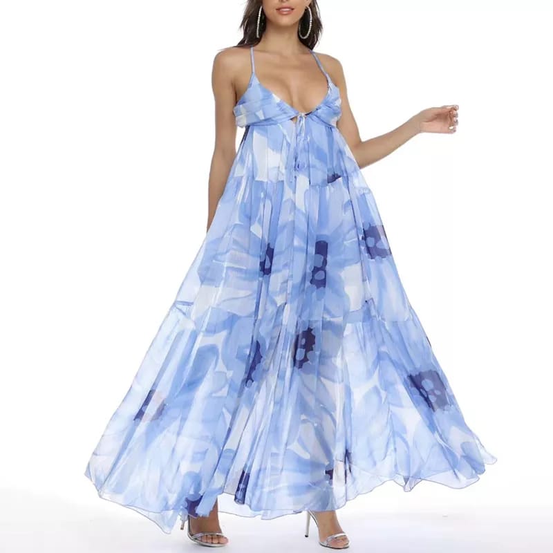 Floral Sleeveless Printed Dress