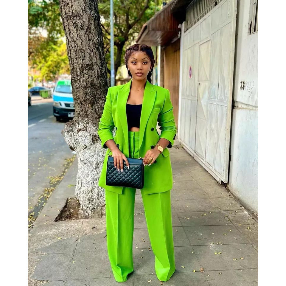 Peaked Double Breasted Outfit Set.