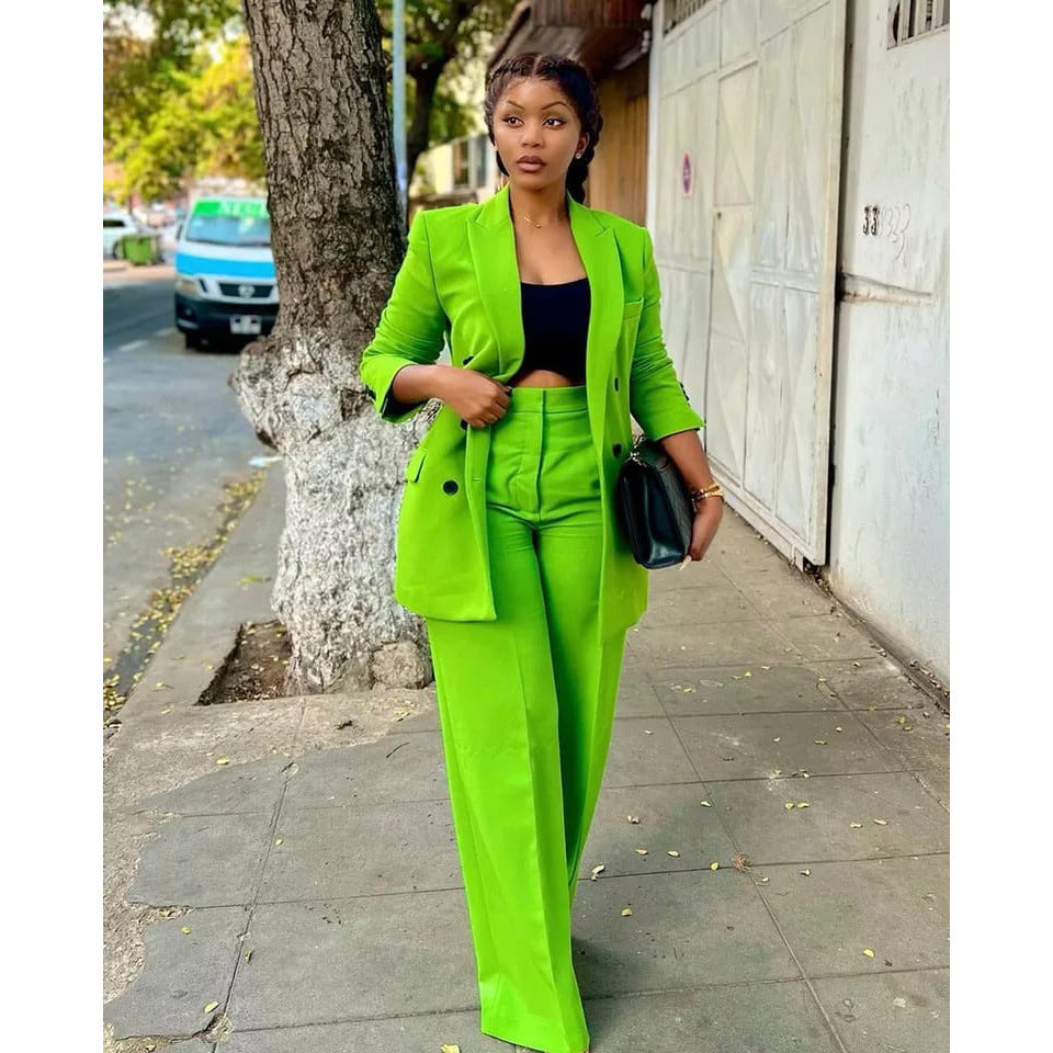 Peaked Double Breasted Outfit Set.