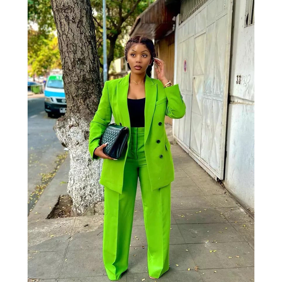 Peaked Double Breasted Outfit Set.