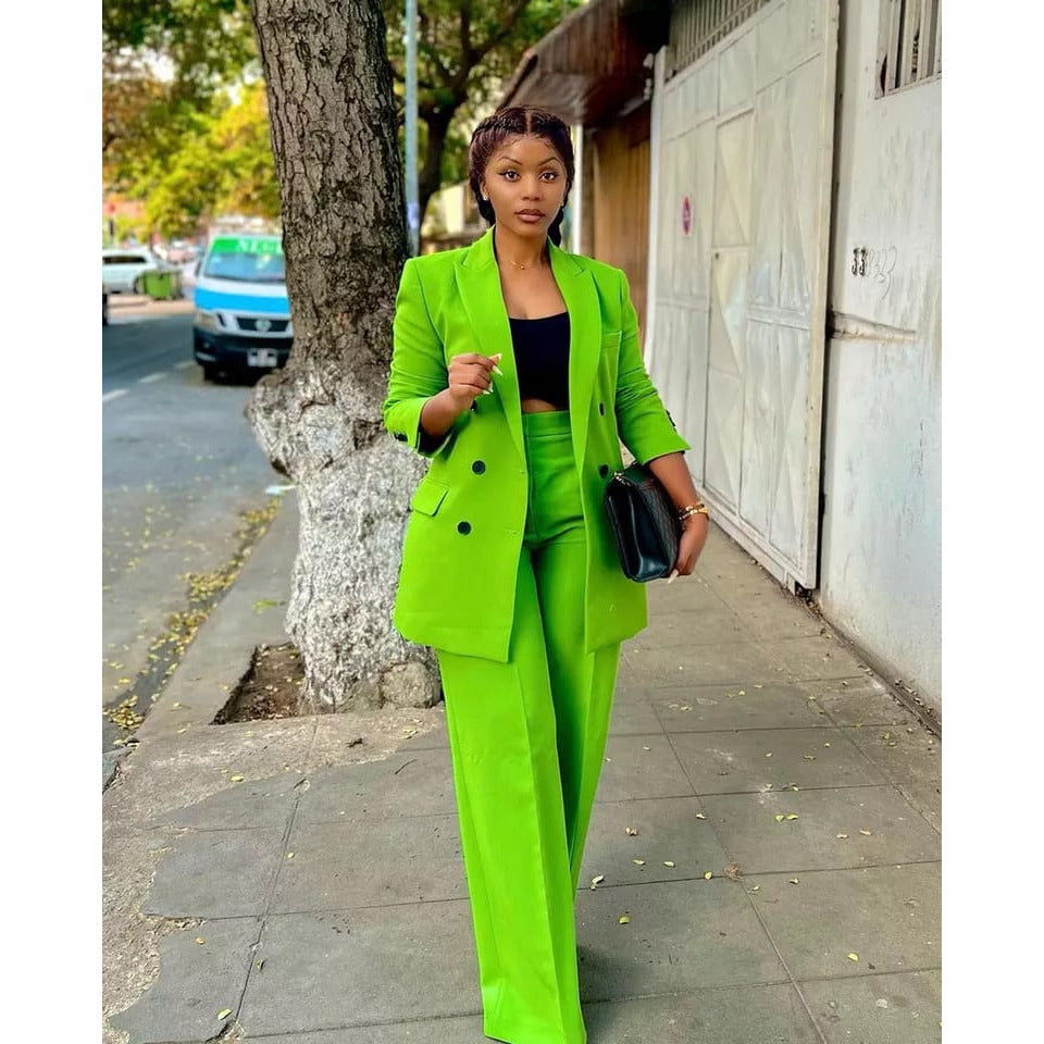 Peaked Double Breasted Outfit Set.