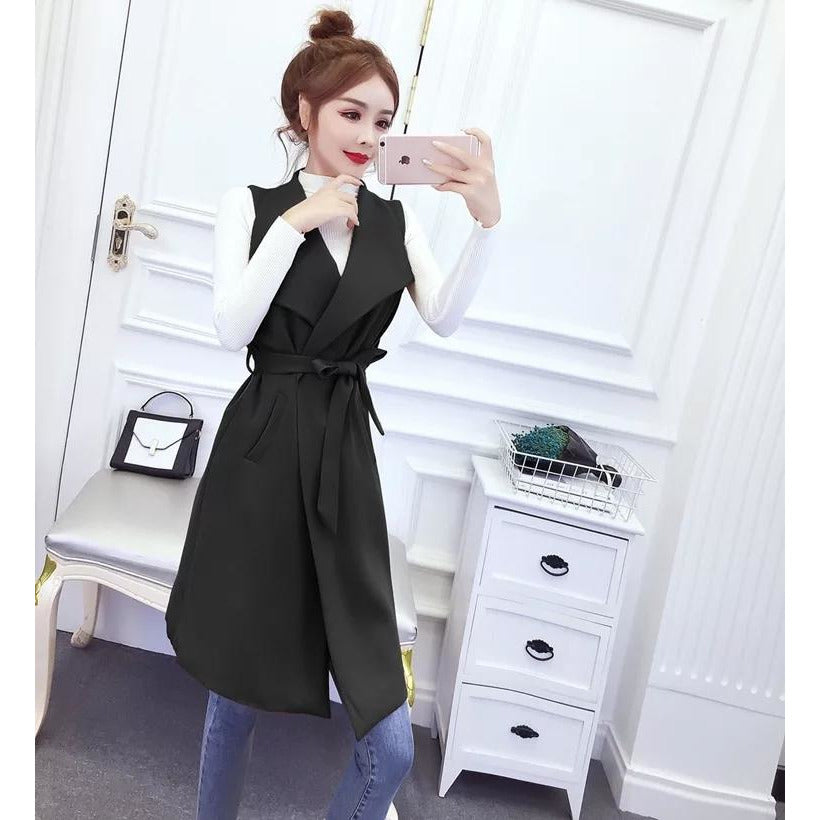 Sleeveless Long Coat  - YELLOW SUB TRADING 