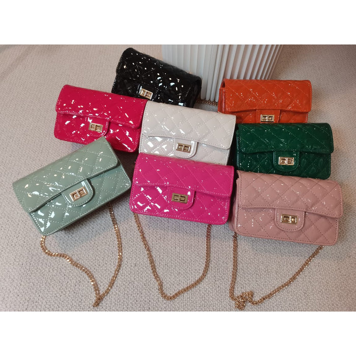 Squared Solid Color Handbag