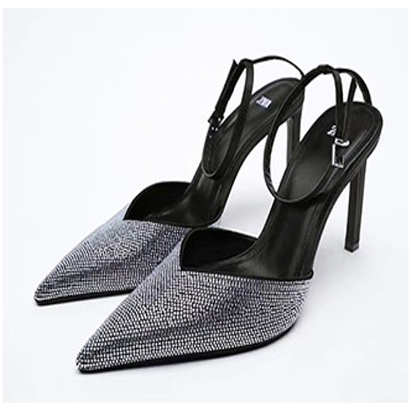 Rhinestone Back Strap Sandals