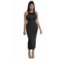 Round Neck Tight Sleeveless Dress