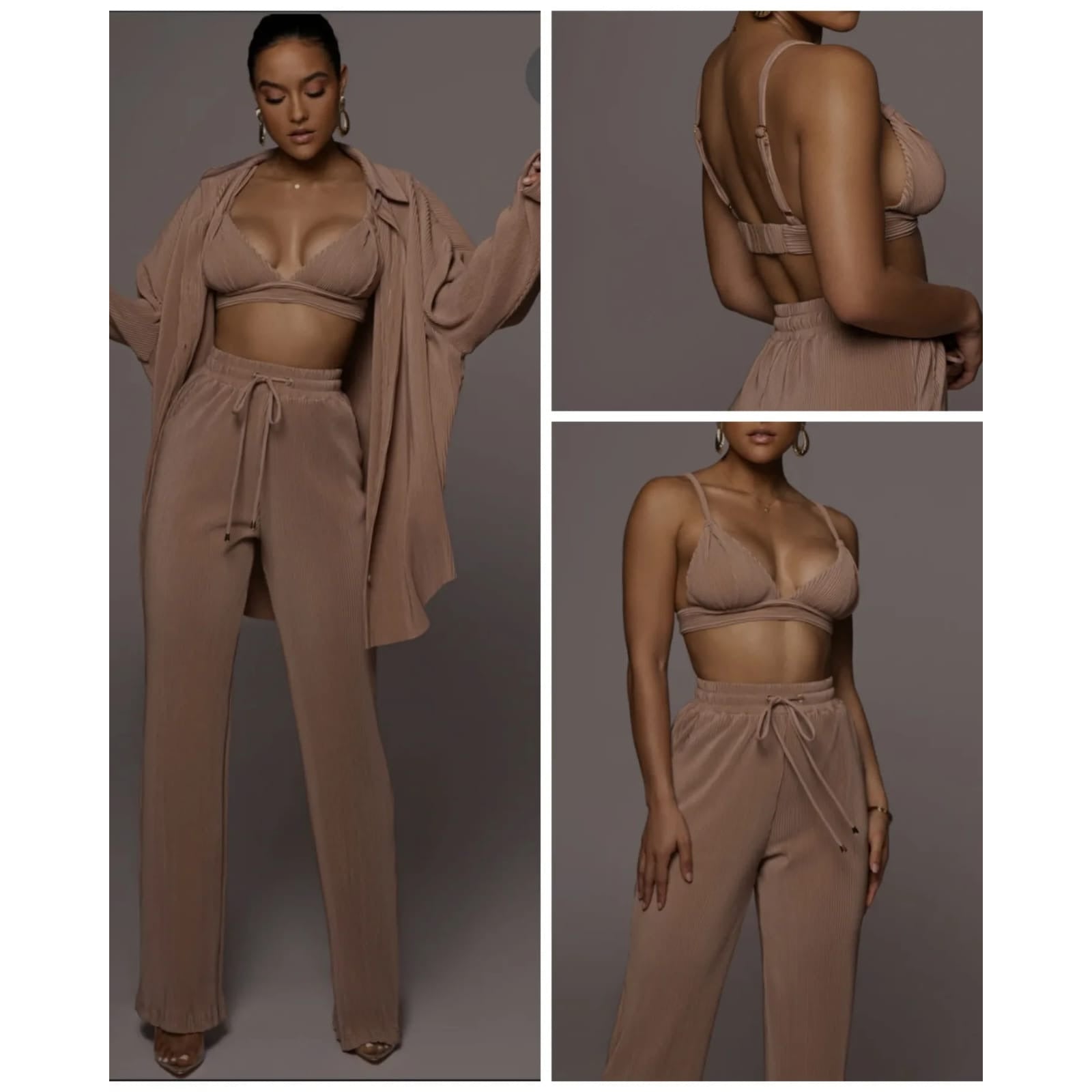 3 Piece Lounge Set Black
