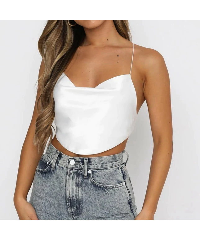 Chic Fashion Straps Sexy Backless Crop Top