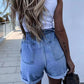 High Waist Denim Short