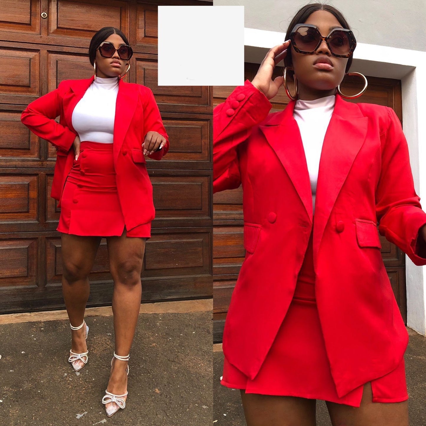 Blazer + Mini Skirt formal Set 