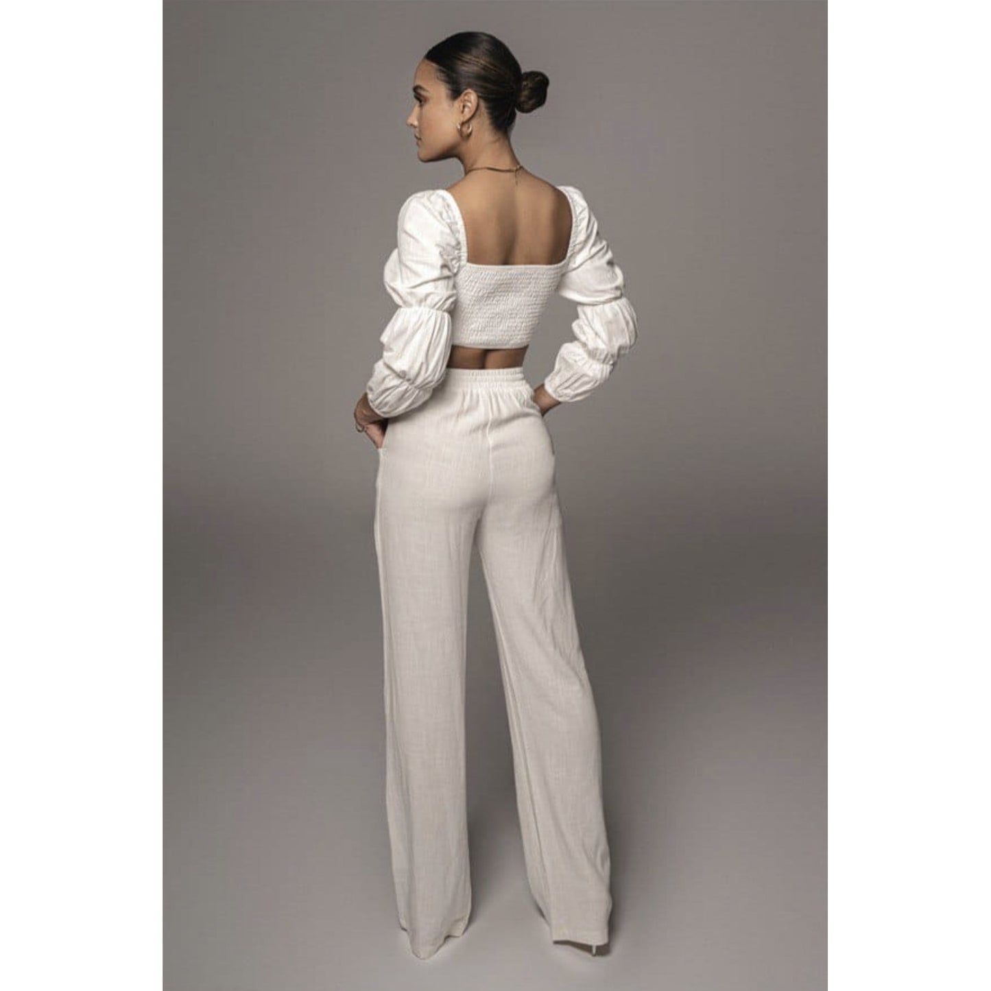 Sexy Long Sleeve V Neck Crop Top