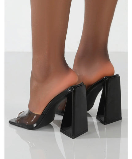 Trendy Square Woman High Heel Sandal
