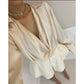 V-Neck Long Sleeve Blouse