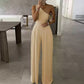 Wide Leg Pants and one Hand Bodysuit Set