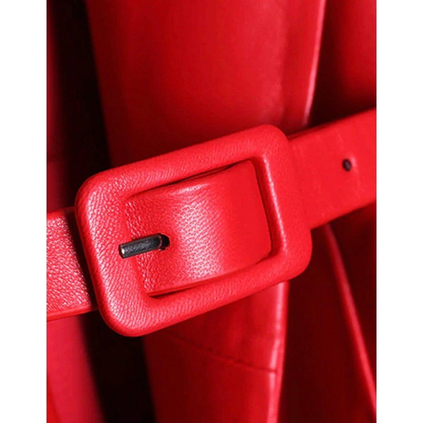 Maxi Pu Leather Tranche Coat