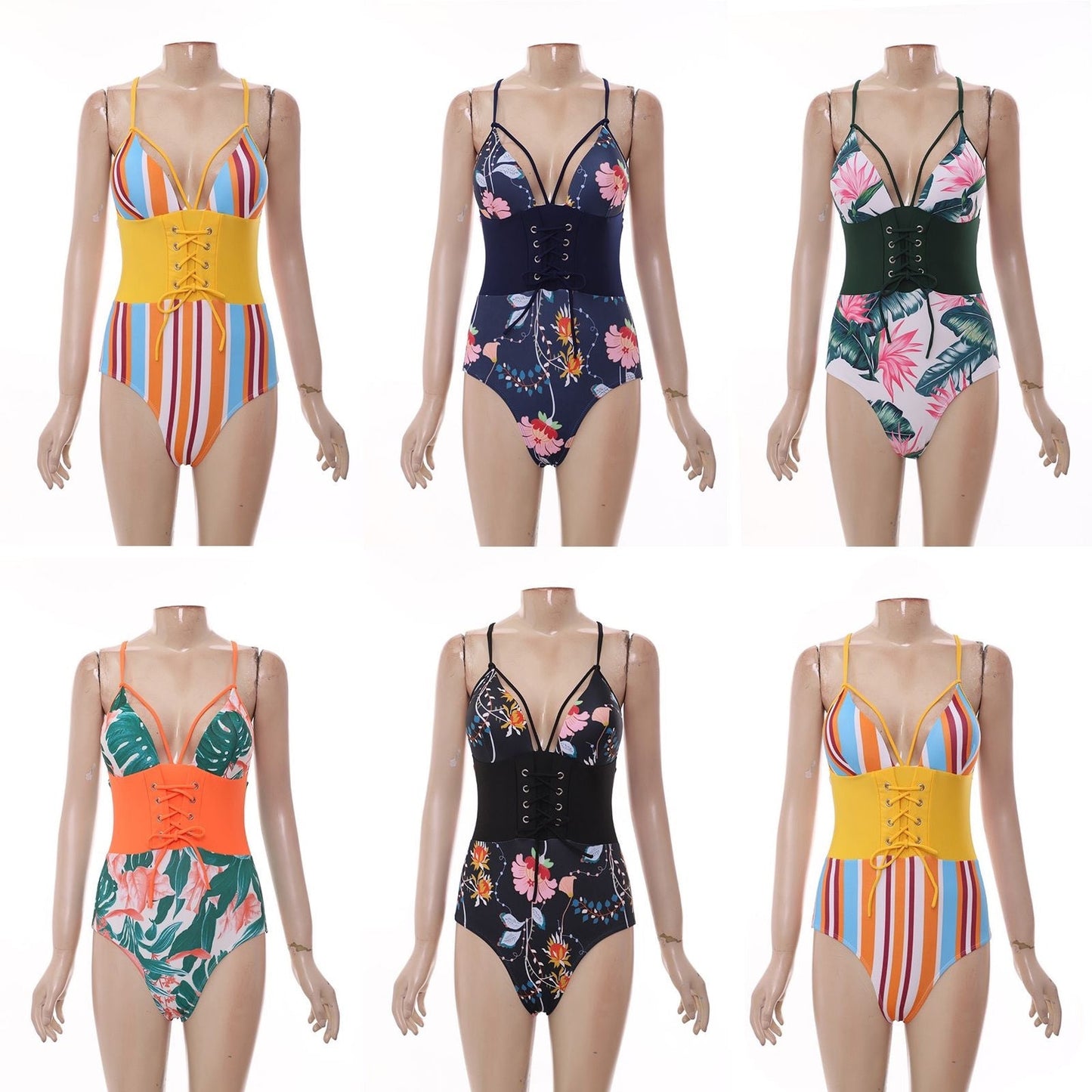 Flower Printing Corder Swimwear