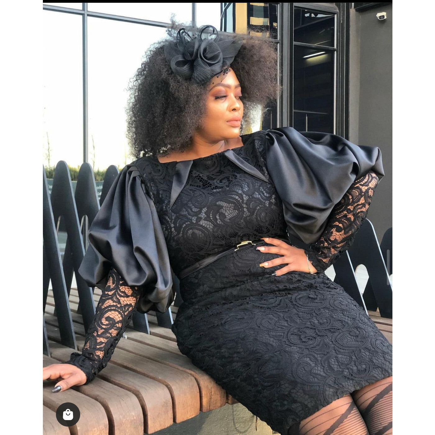 Puff Sleeve Lace Dress