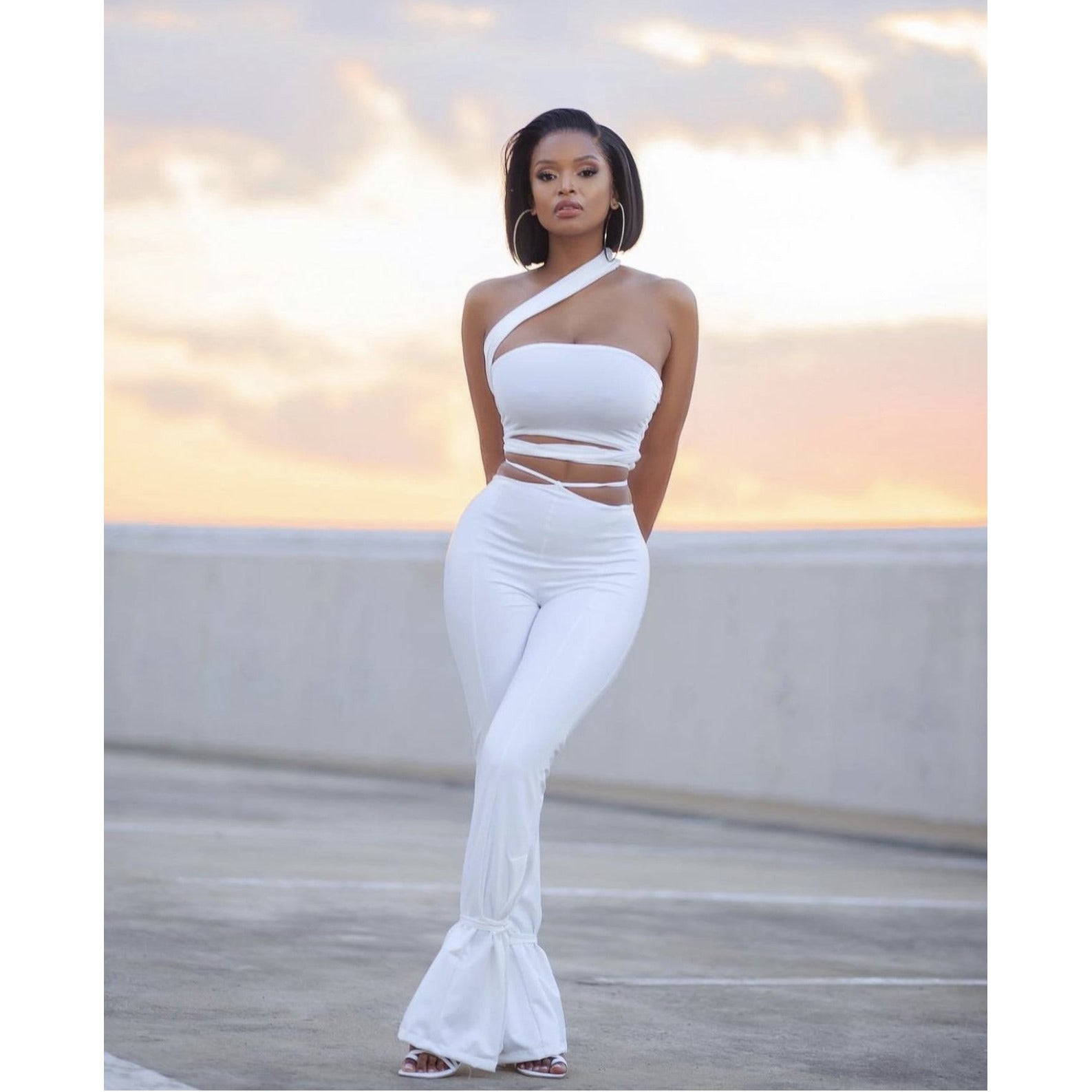 Top+Flare Pant Two Piece Set