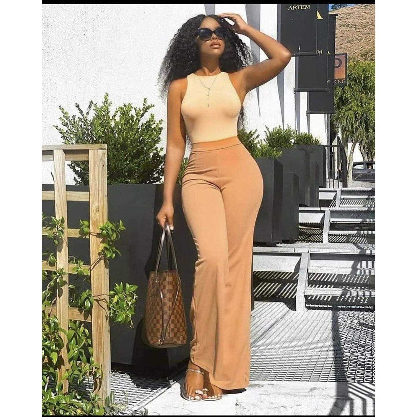 High Waisted Palaza Pants