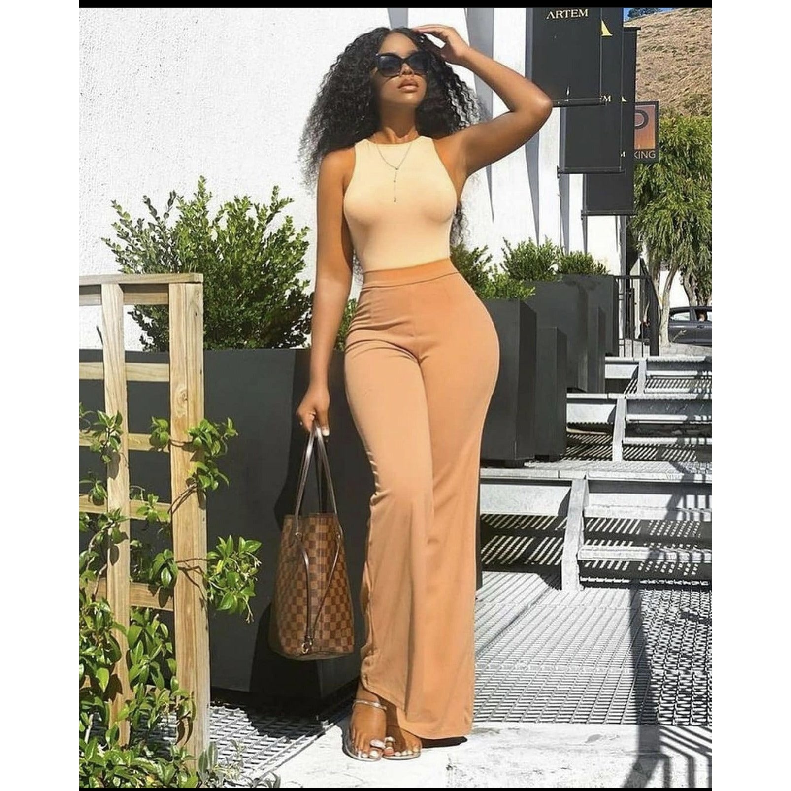 High Waisted Palaza Pants