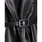 Maxi Pu Leather Tranche Coat