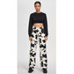 Cow Print wide Leg Jeans