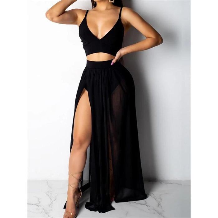 Side Slit Swimming Two Piece