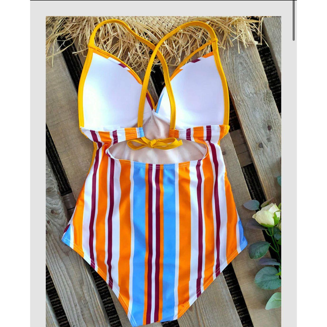 Flower Printing Corder Swimwear