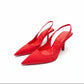 Pointed Toe Short Heel Mules