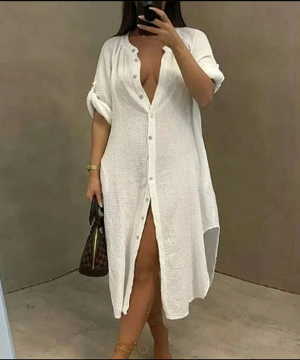 Casual Single Breasted Full Sleeve Dress