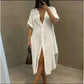 Casual Single Breasted Full Sleeve Dress