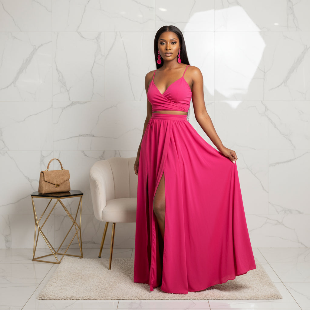 Side Slit Swimming Two Piece