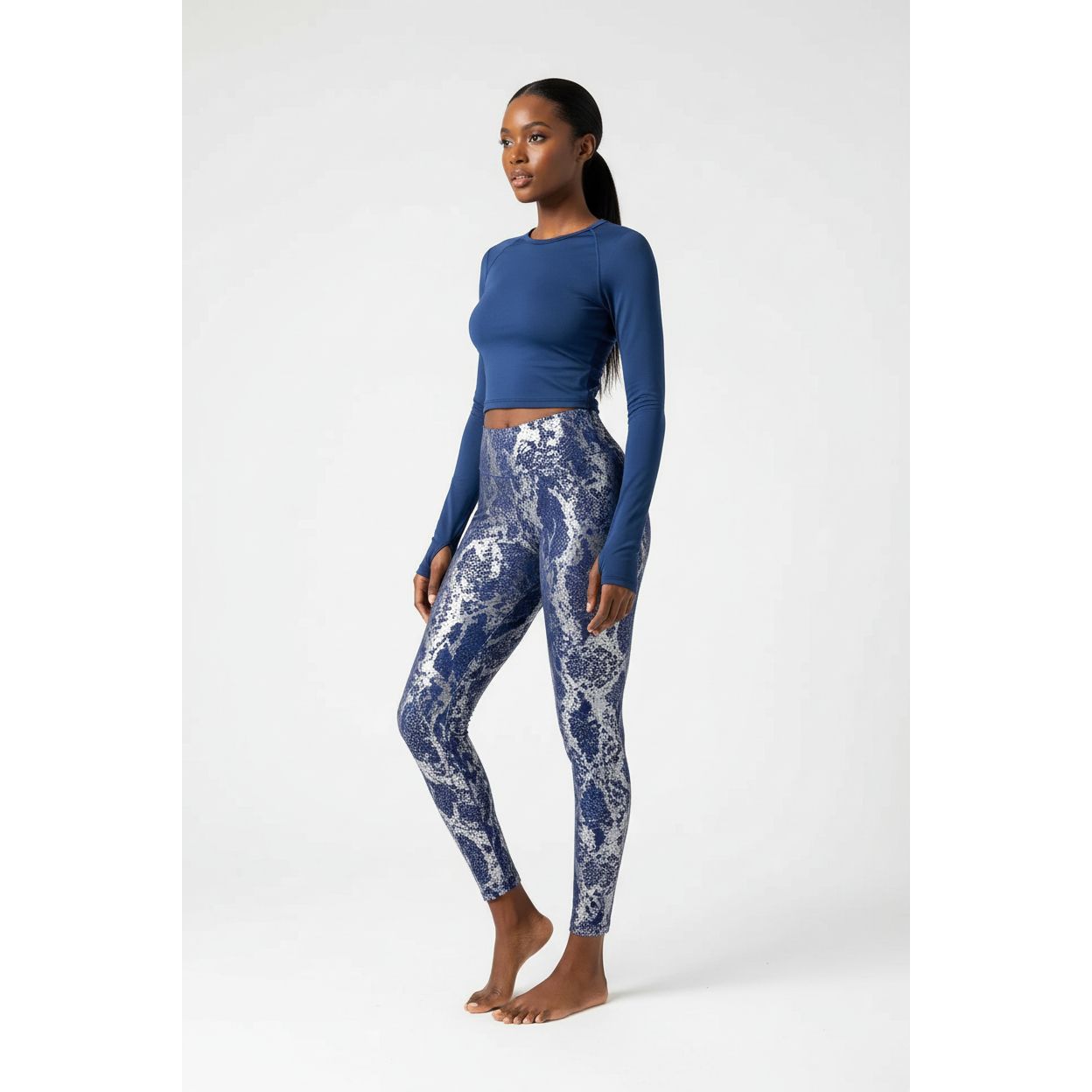 snake pattern yoga legging