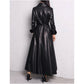 Maxi Pu Leather Tranche Coat