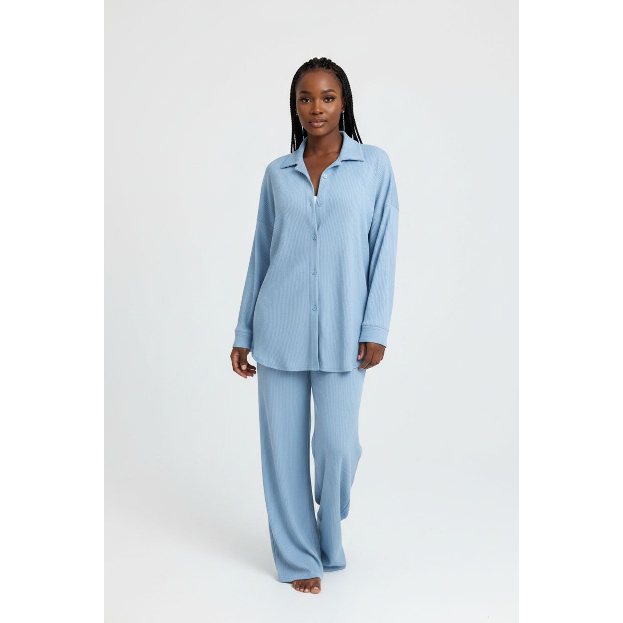 Women's High-Waisted Pants & Shirt Two-Piece Set