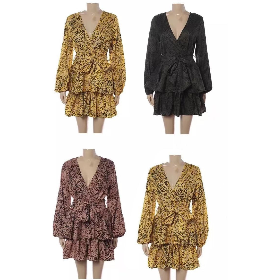 Print V-Neck Above Knee Jumpsuit