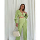 High Waisted Pants and Top Set