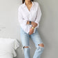 Long Sleeve Cotton White Shirt