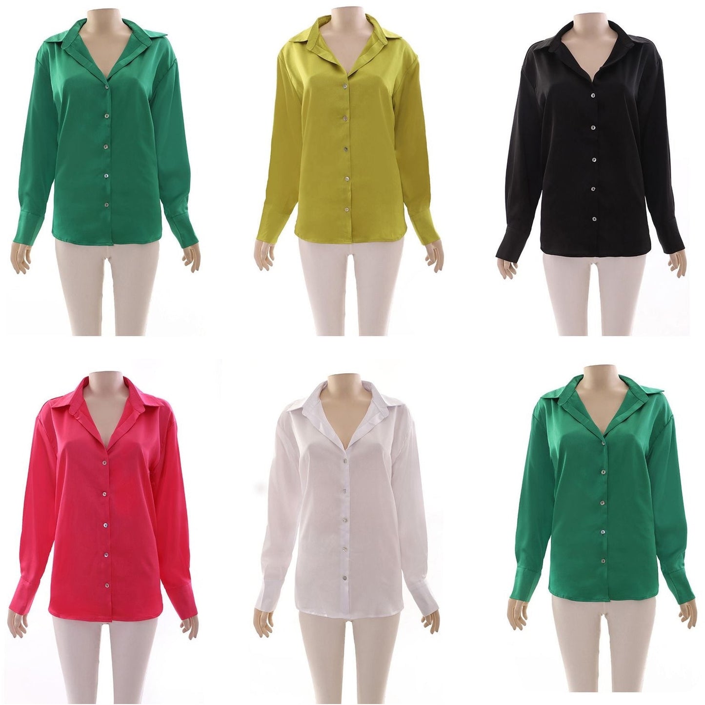 Satin Button Up Shirt